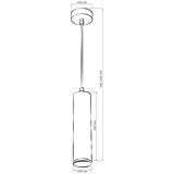  Kupatilski luster na sajli TURYN 1xGU10/10W/230V IP44, crne boje | Eponuda.com