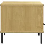  Stolić za kavu s metalnim nogama smeđi 85x50x45 cm drveni OSLO | Eponuda.com