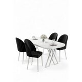 Hanah home Set trpezarijskog stola i stolica (5 delova) Kaye White Black | Eponuda.com