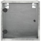  Noćni ormarić sa staklenim vratima boja betona 35 x 37 x 35 cm | shoptok.hr