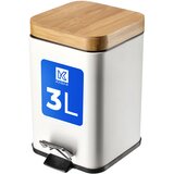 KADAX Koš za odpadke iz belega bambusa, nagibni s pedalom, 3 l, (5000356689) Cene
