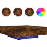 Maison Chic Klubska mizica - kavna mizica - Nizka mizica z LED lučmi dimljeni hrast 100x100x31 cm, (21752846) Cene