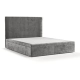 Maison de Rêve Sivi tapecirani bračni krevet s prostorom za odlaganje 200x200 cm Mavel – | shoptok.hr
