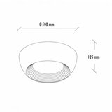 Vesta 625 plafonska svetiljka 40W 3000K bela/zlato | ePonuda.com