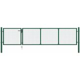  Vrtna vrata Čelik 350x75 cm Zelena | shoptok.hr