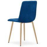 KARA stolica - tamnoplavi baršun / noge u boji drveta x 3 | shoptok.hr