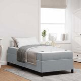 vidaXL Krevet s opruga kutije Svijetlo siva, Crna 100 x 200 cm | shoptok.hr