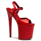 Pleaser Flamingo-809 Red Pat/Red 36