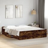  Okvir kreveta s ladicama boja hrasta 150x200 cm drveni | shoptok.hr