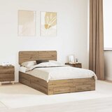  Krevetna konstrukcija s ladicama Umjetnički hrast 120 x 190 cm | shoptok.hr