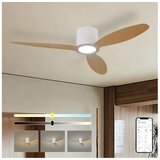  ZEVENTI - LED plafonski ventilator VENTORA LED/24W/230V Wi-Fi Tuya bela/hrast + daljinski upravljač | Eponuda.com