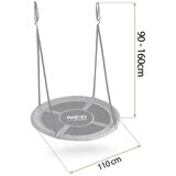 Neo-Sport ljuljačka rodino gnijezdo, 110 cm, siva | shoptok.hr