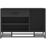 vidaXL Klop za čevlje črna 80x40x53,5 cm inženirski les in kovina | Shoptok.si