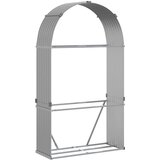  Držač za cjepanice svjetlosivi 120x45x210 cm pocinčani čelik | shoptok.hr