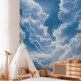  Foto tapeta - Blue Sky Breaking Through White Fluffy Clouds 150x105 | shoptok.hr