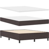 Box Postelja s box springom z vzmetnico temno rjava 160x200 cm tkanina, (22080943) | Shoptok.si