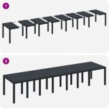  17 Dijelni Vrtni Set za Jelo Antracit Poli Ratan | shoptok.hr
