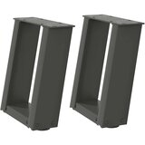  Noge za klub stolić U-oblik 2 kom antracit 30 x (30-31) cm čelik | shoptok.hr