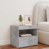  Noćni ormarić s LED svjetlima siva boja betona 50x40x45 cm | Eponuda.com