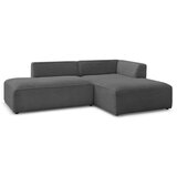 Bobochic Paris Tamno siva kutna garnitura od samta (s desnim kutom/u obliku slova L) Megeve – | shoptok.hr