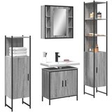 vidaXL 4-dijelni set kupaonskih ormarića boja hrasta sonome drveni | shoptok.hr