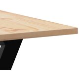  Blagovaonski stol Y-oblika 90x90x75 cm od borovine i čelik | shoptok.hr