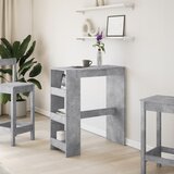  Barski stol s držačima boja betona 90x40x103,5 cm drveni | shoptok.hr