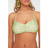 Trendyol Floral Pattern Halter Neck Detailed Bikini Top | Shoptok.si