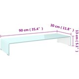  Stalak za TV/monitor stakleni zeleni 90 x 30 x 13 cm | shoptok.hr