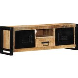 Maison Chic TV omarica - TV stojalo - Televizijska omarica 100x30x35 cm Masivni neobdelan les Mango, (21699947) | Shoptok.si