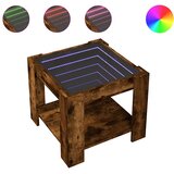  Stolić za kavu LED boja hrasta 53x53x45 cm konstruirano drvo | shoptok.hr