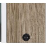  LED kupaonski ormarić s ogledalom 89x14x62 cm bijeli i hrast | shoptok.hr