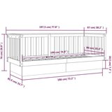  Dnevna postelja medeno rjava 90x190 cm trdna borovina, (20724334) | Shoptok.si