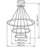  LED luster na sajli LEA LED/60W/230V 4000K prečnik 80 cm hrom | Eponuda.com