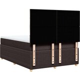vidaXL Box spring postelja z vzmetnico temno rjava 160x200 cm blago, (21305094) | Shoptok.si