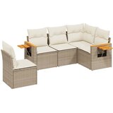  5-dijelni vrtni set sofa s jastucima bež od poliratana | shoptok.hr