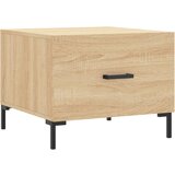 Maison Chic Klubska mizica - kavna mizica - Nizka mizica sonoma hrast 50x50x40 cm inženirski les, (21752515) Cene