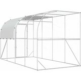  Kavez za piletinu uz zid Srebrna 400 x 200 x 215 cm | shoptok.hr