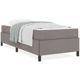 vidaXL Postelja z vzmetnico Taupe, Črna 90 x 190 cm | Shoptok.si
