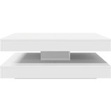 vidaXL Klubska mizica 360-stopinjsko vrtljiva bel 90x90x34,5 cm | Shoptok.si