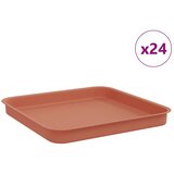 vidaXL Kvadraten cvetlični pladenj 24 pcs Kamnito rdeča, (5000207536) Cene