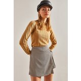 Bianco Lucci Women's Turtleneck Ribbed Knitwear Sweater Cene