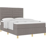  Postelja s pomičnim dnom z vzmetnico Taupe 160x200 cm Tkanina, (22051909) | Shoptok.si