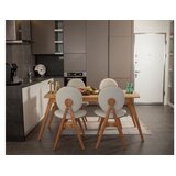 Hanah home Trpezarijski set Touch (4S), Hrast-bež | Eponuda.ba