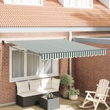 vidaXL ročna retraktibilna tenda zelena in bela 300x250 cm, zamenjava tkanine za tendo 3x2.5 m okvir zelena in bela | Shoptok.si
