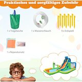  Napuhani vodeni tobogan s dječjim bazenom, zidom za penjanje i vodenim topovima (bez puhala) | shoptok.hr