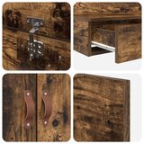  Krevet s prostorom za pohranu dimljeni hrast 120x200 cm | shoptok.hr