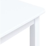 Blagovaonski stol bijeli 114 x 71 x 75 cm od drva kaučukovca | shoptok.hr