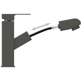  Slavina za umivaonik s funkcijom izvlačenja siva 157 x 172 mm | shoptok.hr