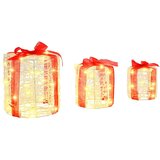 vidaXL Dekoracija Darilne Škatle 3 pcs Toplo bela 20 x 20 x 21 cm | Shoptok.si